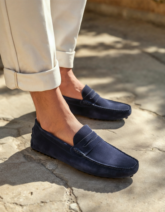 Mocasines de ante para conductor
