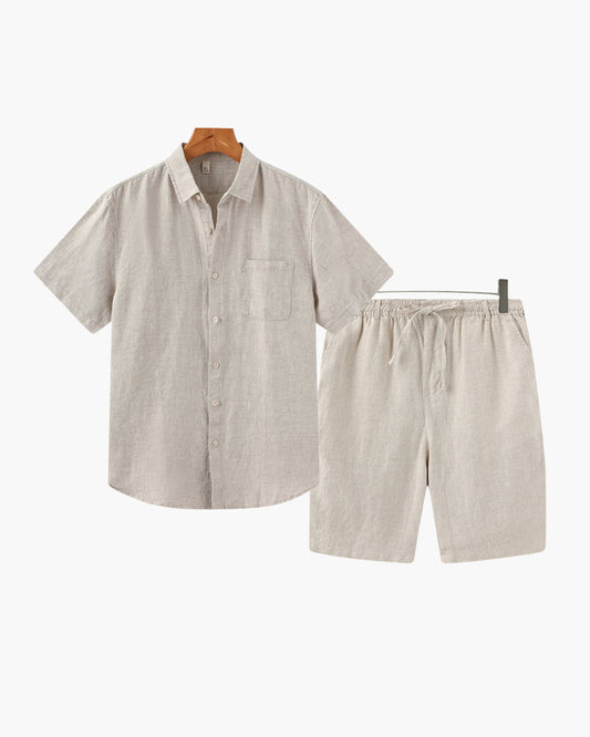 Conjunto de lino Old Money (pantalones cortos)