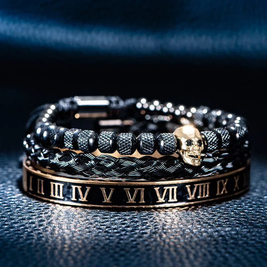 Conjunto de Pulseras de Lujo (3 Piezas Ajustables)